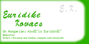 euridike kovacs business card